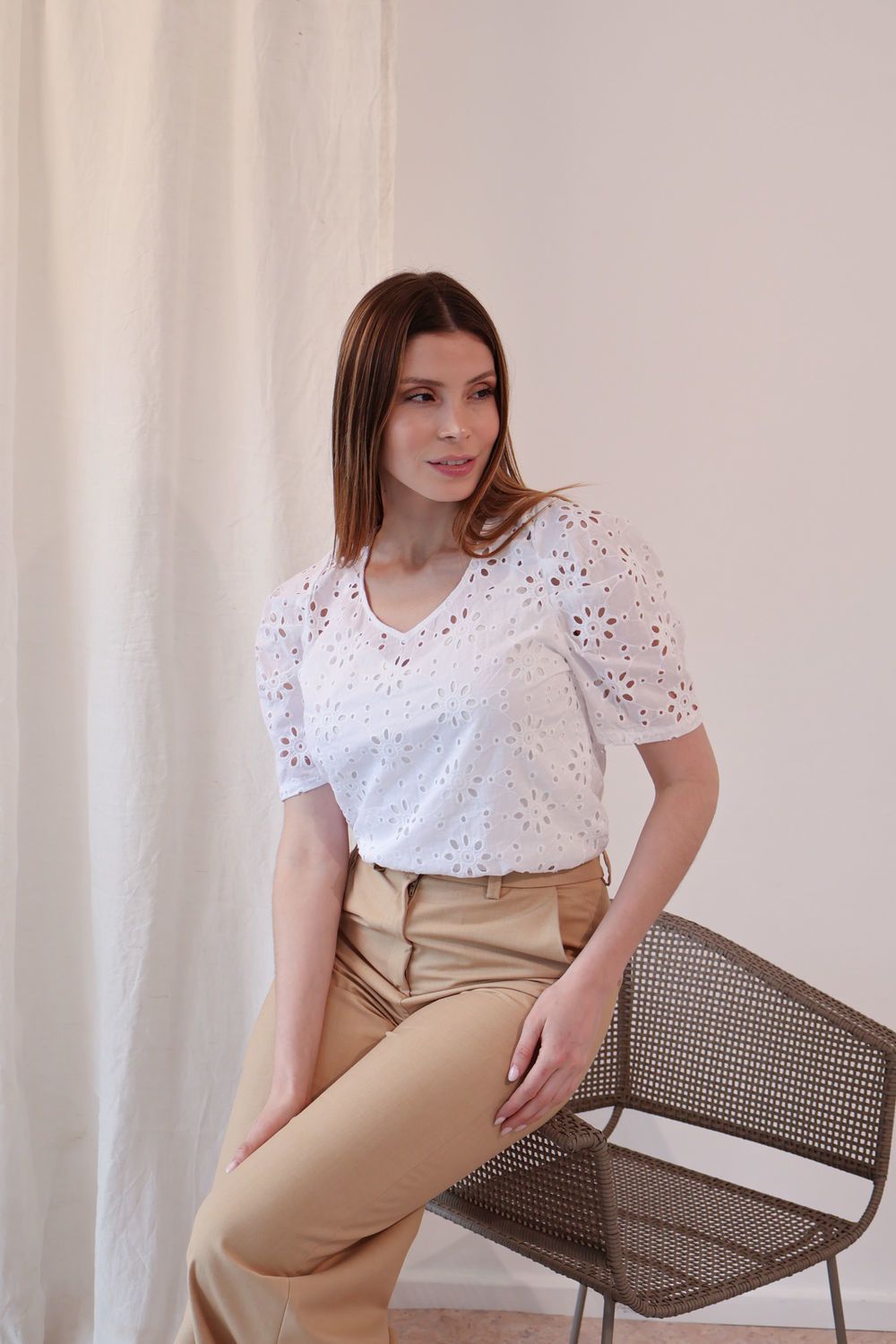 Blusa Marina blanco m